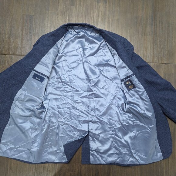 Hart Schaffner Marx | Men's Navy Blue Blazer/Sport Coat with Single Vent - Picture 3 of 9